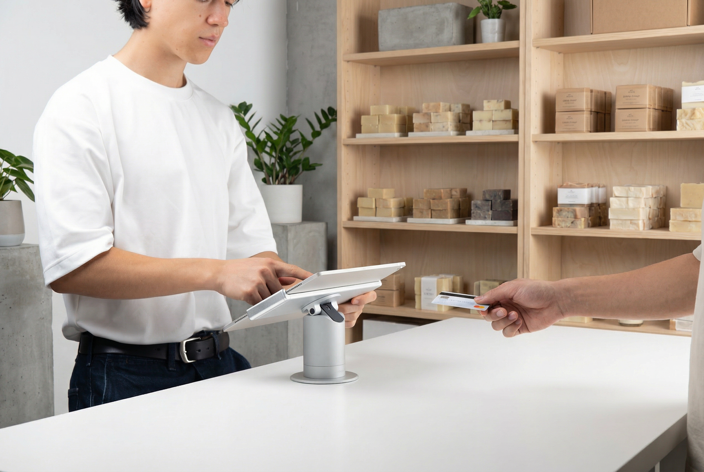 Powered iPad Swivel Stand